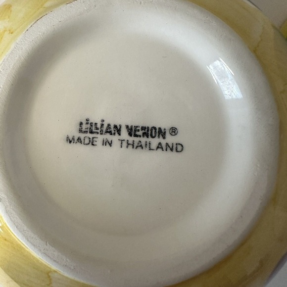 Lillian Vernon Fruit Nesting Bowls, Set of 2 Ceramic Apple 4.5"H x 7"W & Grapes - Picture 4 of 13